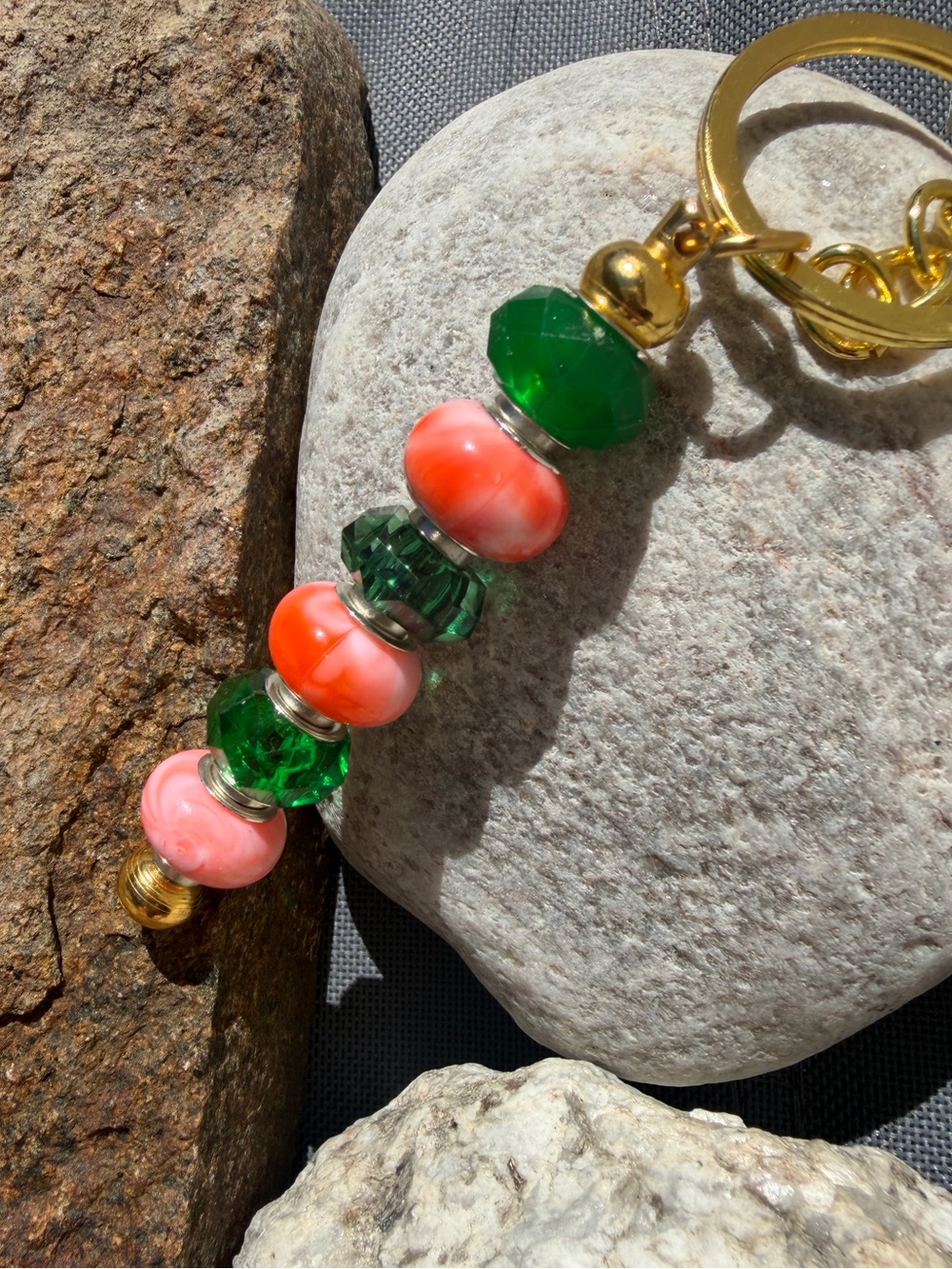 Handmaid [tangerine trees] Beaded Charm Keychain/ Purse Clip
